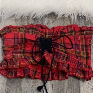 Red plaid cropped top ❤️❤️